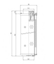 FILTREC Hydraulikfilterelement (Rücklauffilter) RHR660G20B6/AB1 Zeichnung