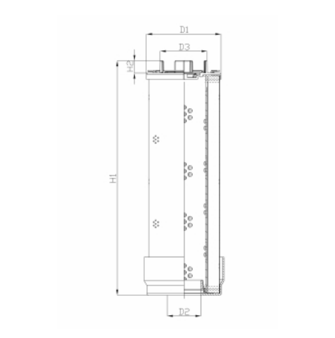 FILTREC Filterelement für SF-Filter HY90536 Zeichnung