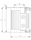 FILTREC Hydraulikfilterelement WG663 Zeichnung