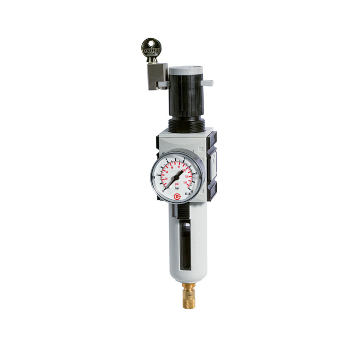 Riegler Filter regulator »FUTURA«, PC, Size 1, G 1/4, 0.5-8 bar, Fully a.