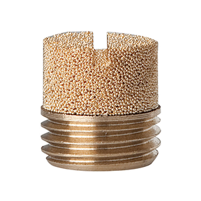 RIEGLER Sinterbronce-Schalldämpfer, Schlitz, G 1/2, max. 10 bar