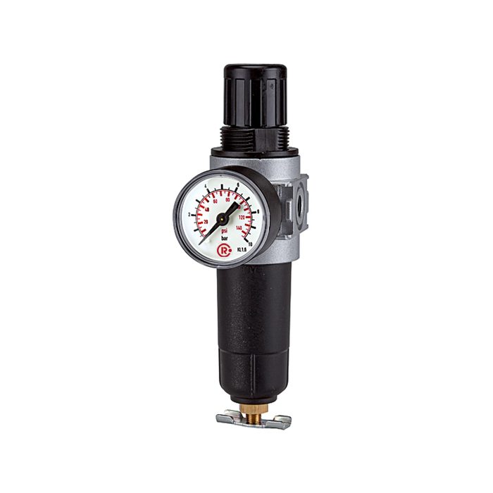 RIEGLER Filter regulator »multifix-mini«, Metal container, G 1/4, 0.5-10