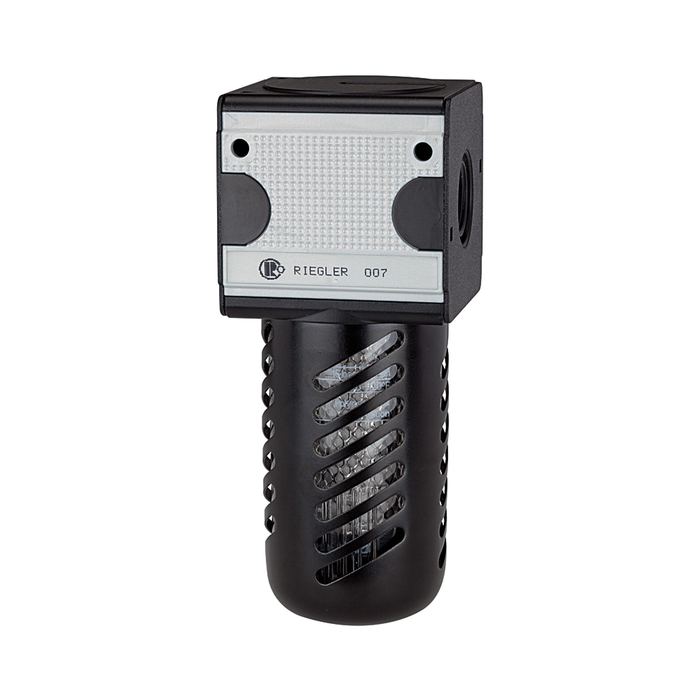RIEGLER Aktivkohlefilter »multifix«, PC-Behälter, Schutzkorb, BG 1, G 1/4