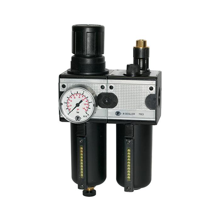 RIEGLER Service unit 2-part »multifix«, Metal container, Size 3, G 1/2