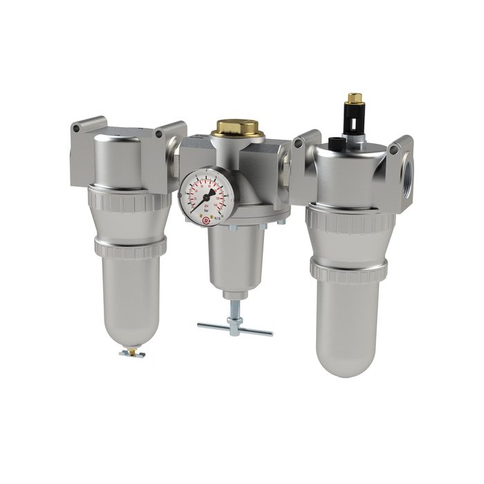 RIEGLER Wartungseinheit 3-tlg. »Standard«, Metallbehälter, BG 4, G 1 1/4