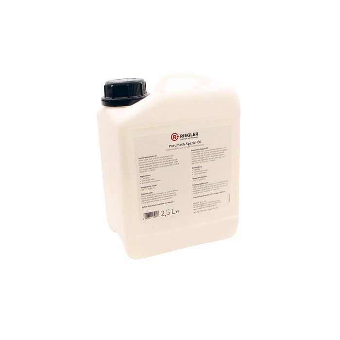 RIEGLER Pneumatic special oil, in canister 2.5 litre, incl. box and docu.