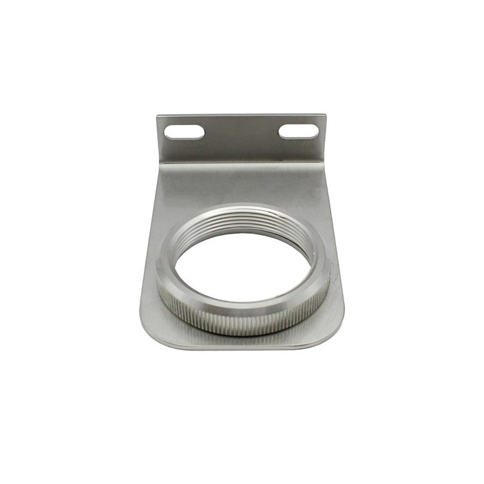 RIEGLER Haltewinkel aus Edelstahl 1.4401 mit Mutter M45x1,5