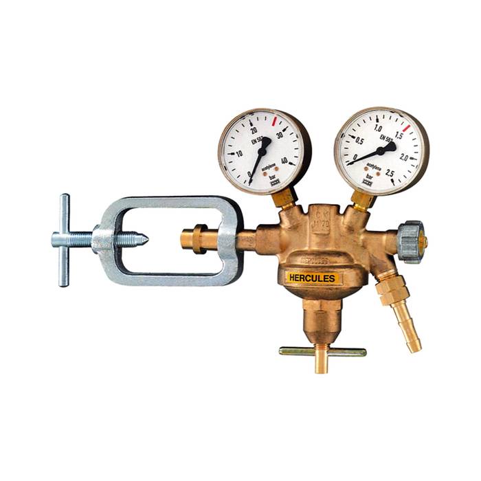 RIEGLER Flange pressure controller 200 bar, Acetylene, 0 - 1.5 bar