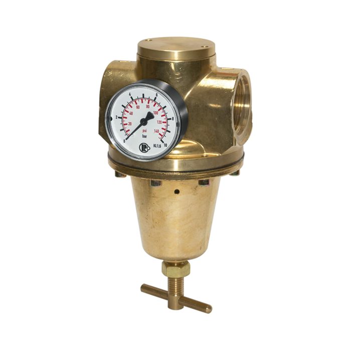 RIEGLER Druckregler für Wasser, inkl. Manometer, G 1 1/2, 0,5 - 10 bar
