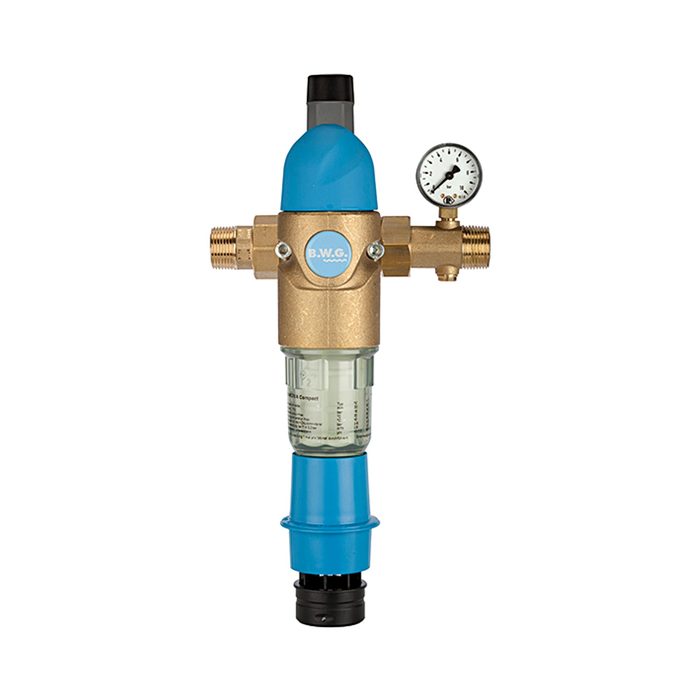 RIEGLER Back flush filter with pressure regulator, DVGW tested, R 1