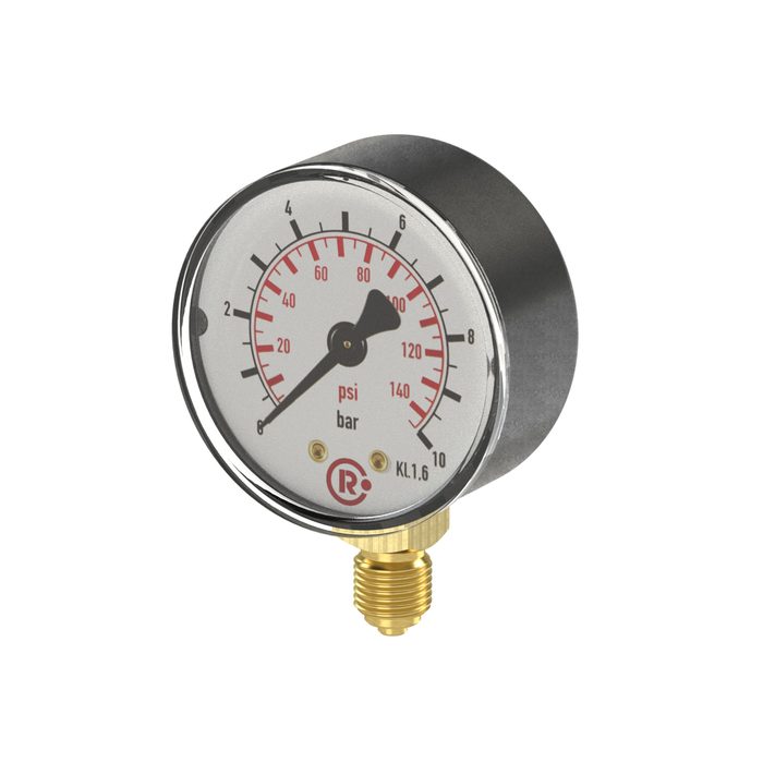 RIEGLER Standardmano, Kunststoff, G 1/4 unten, 0 - 4,0 bar/58 psi, Ø 63