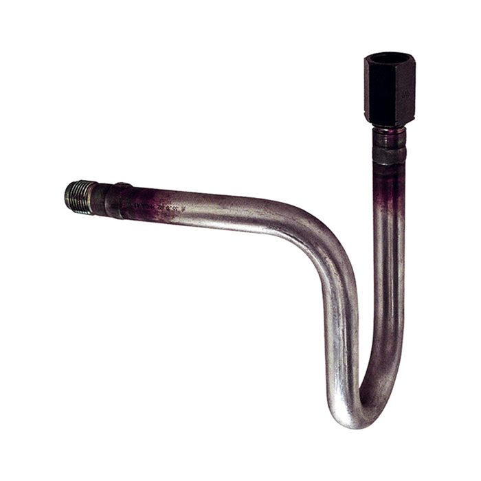 RIEGLER Syphon in U shape, connection taps, G 1/2, CrNi steel 1.4571