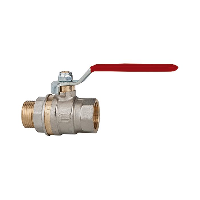 RIEGLER Kugelhahn Standardausf., roter Hebel, IG/AG, MS vern., G 2
