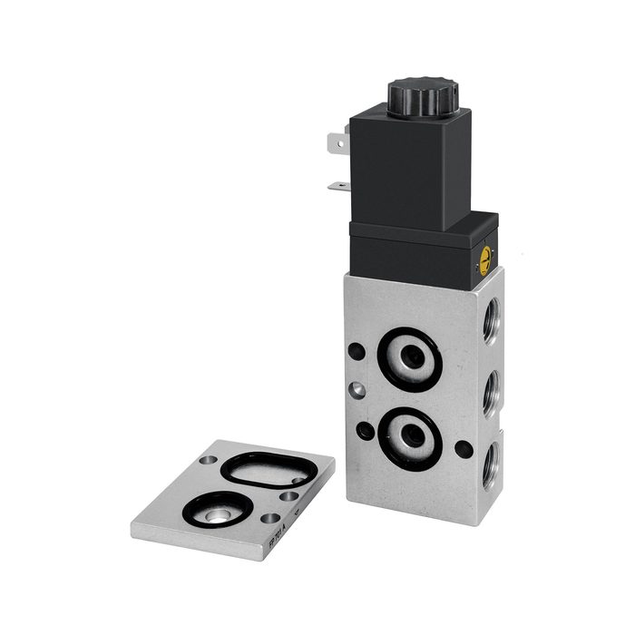 RIEGLER 3/2-5/2-way valve NAMUR, Air spring, G 1/4, 230 V, 50Hz