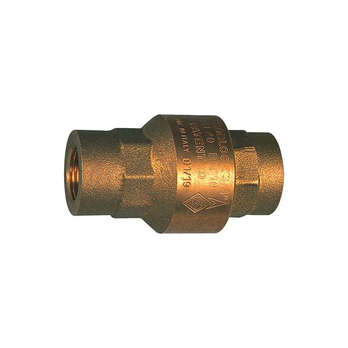 RIEGLER Check valve, Full passage, Brass, Rp 1/2, 20 - 50 mbar