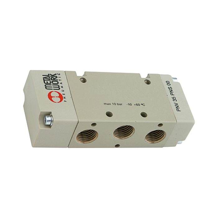 RIEGLER 5/2-way valve, Pneumatic, monostable, Connection G 1/8