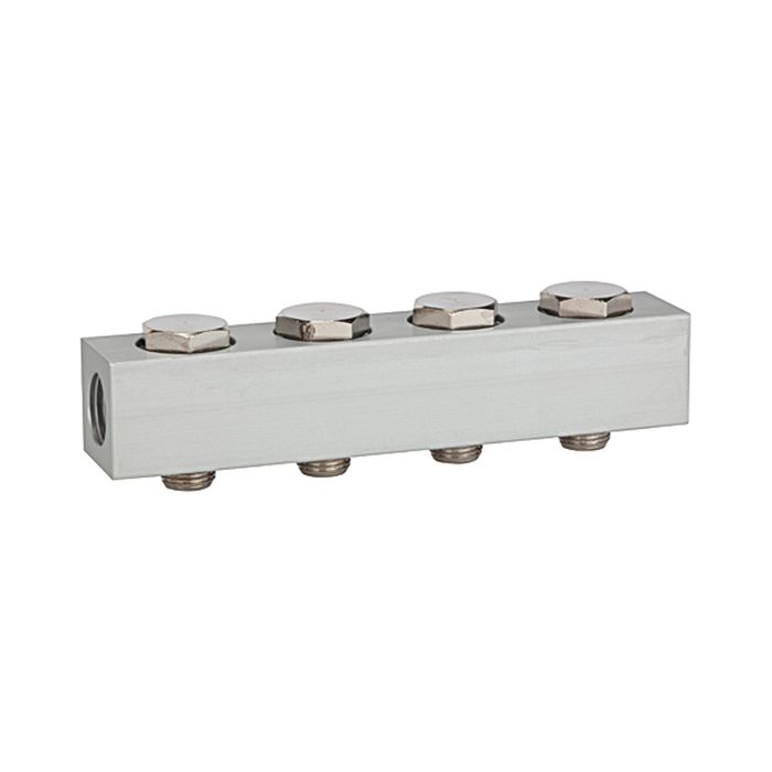 RIEGLER Versorgungsleiste für Wegeventile, mit 4 Ventilpositionen, G 1/4