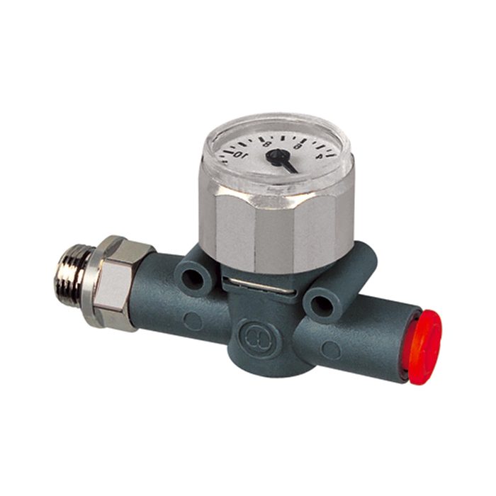 RIEGLER Manometer, Gewinde (Eing.) - Schlauch (Ausg.), M5, Schl.-Ø 4