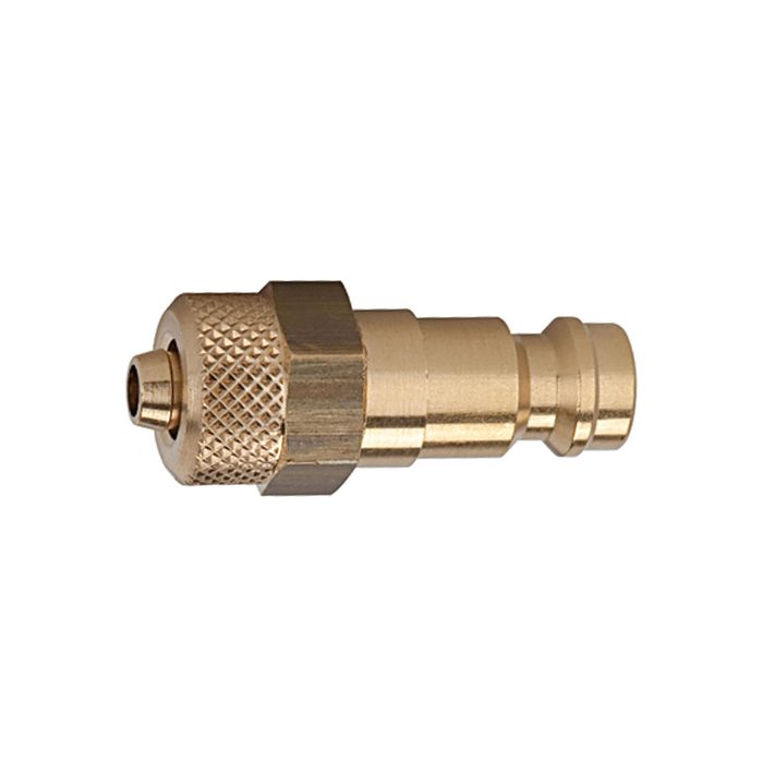 RIEGLER Nippel für Kupplungen NW 5, Messing blank, für Schlauch 6x4