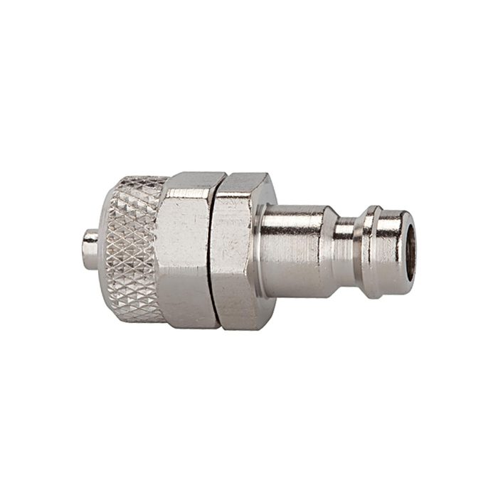 RIEGLER Nippel für Kupplungen NW 5, Messing vernickelt, für Schlauch 6x4