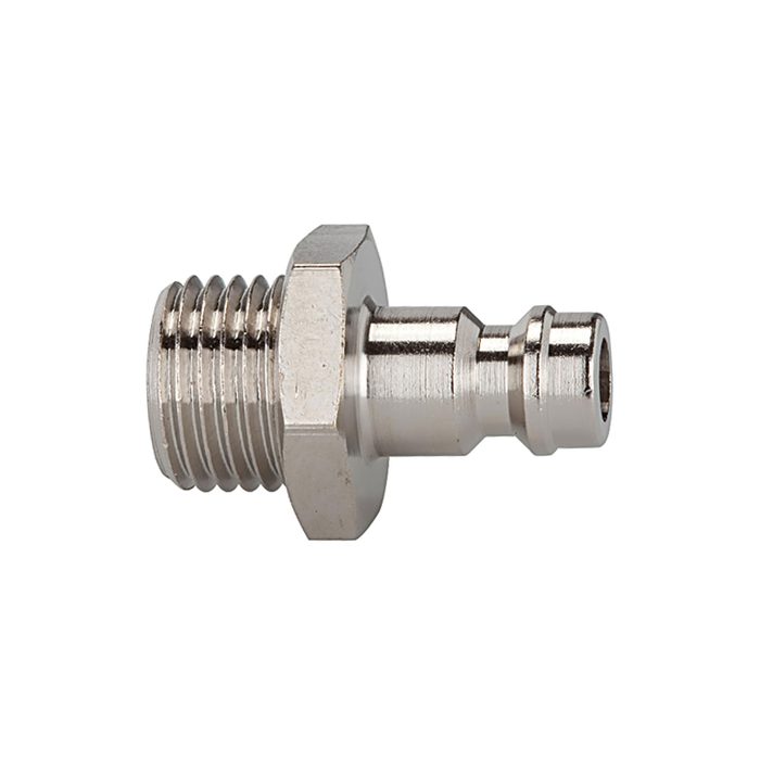 RIEGLER Nipple for couplings I.D. 5, nickel-plated brass, G 3/8 ET