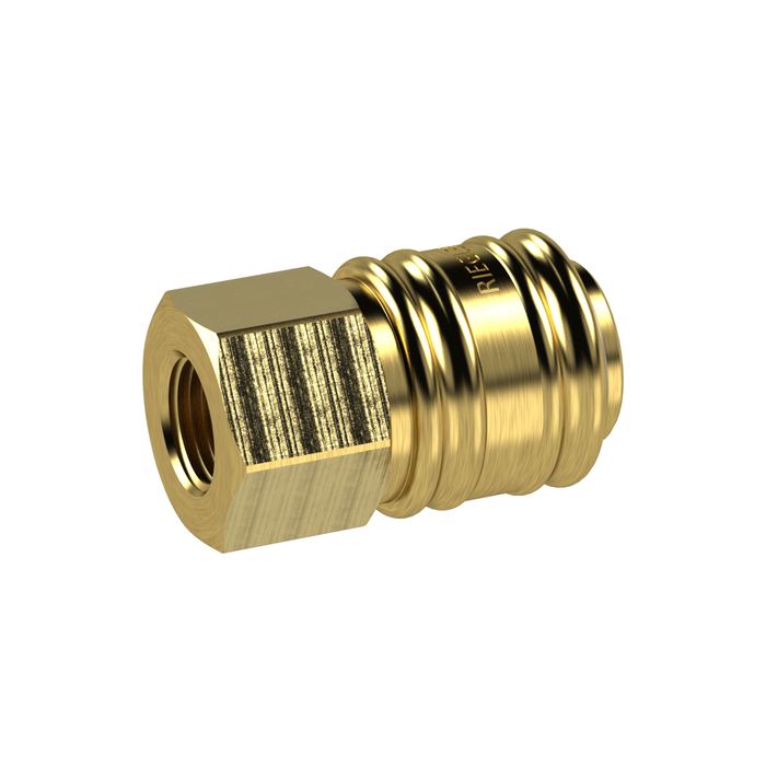 RIEGLER Schnellverschlusskupplung NW 7,2, Messing blank, G 3/8 IG