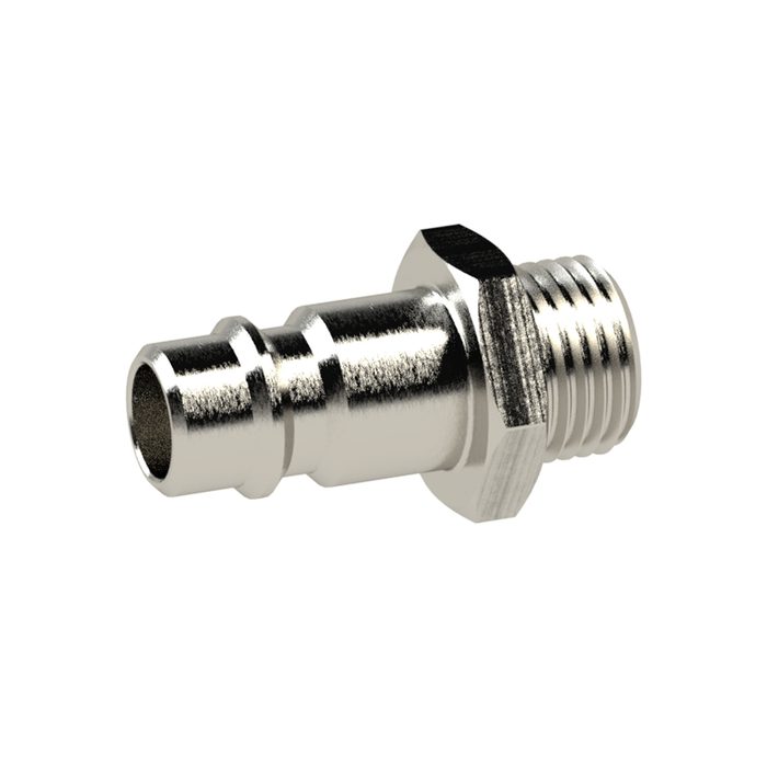 RIEGLER Nippel für Kupplungen NW 7,2 - NW 7,8, Messing vern., G 3/8 AG