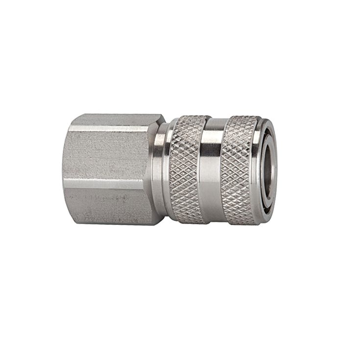 RIEGLER Quick-connect coupling I.D. 7.2, St. steel 1.4305, G 1/2 IT