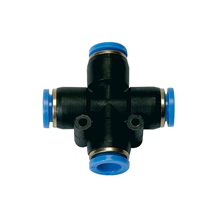 RIEGLER X-Steckverbindung »Blaue Serie«, für Schlauch-Außen-Ø 4 mm