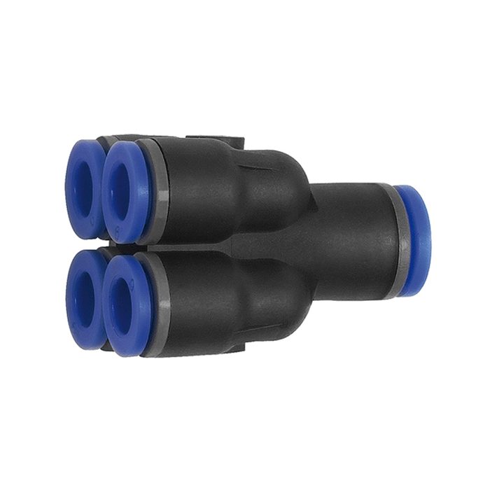 RIEGLER Mehrfachverteiler, Steckanschluss »Blaue Serie«, Schlauch-Ø 8/4x6