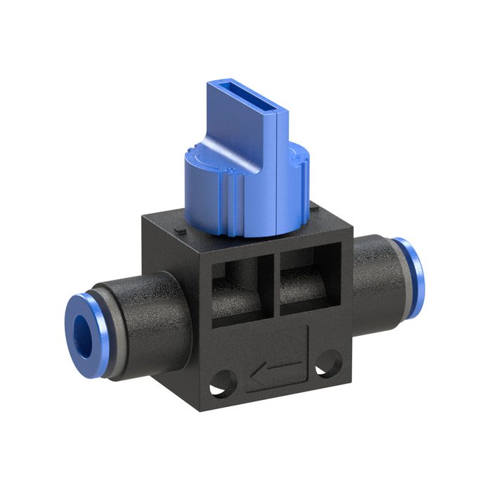 RIEGLER Blocking valve, plug connection »Blue series«, hose exterior Ø 10