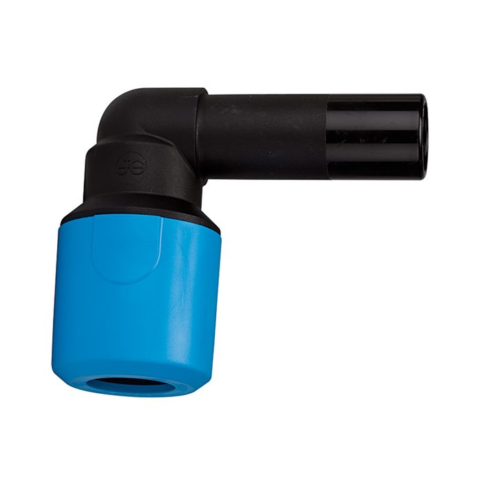 RIEGLER Einsteck-Winkelverbinder PP, Stutzen 32 mm, Schlauch-Außen-Ø 32