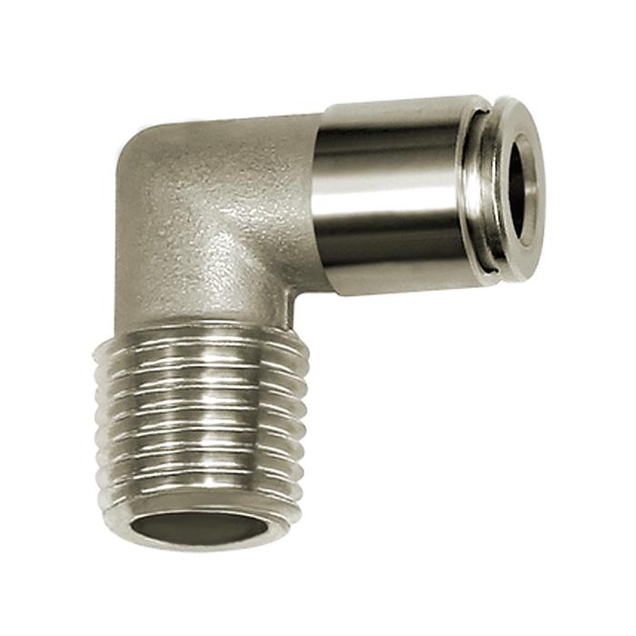 RIEGLER L-Steckverschraubung, R 1/8 a., für Schl.-Ø 8, 15bar, ES 1.4404