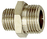 RIEGLER Doppelgewindenippel, G 3 a., G 3 a., SW 89, Messing vern.