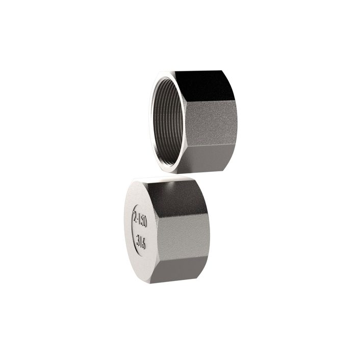 RIEGLER Closing cap, Octagonal, G 3/4, AF 32, Stainless steel 1.4408