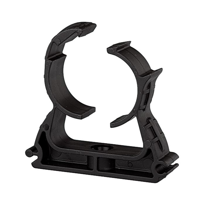 RIEGLER Pipe clamp, PP, for pipe exterior Ø 32 mm, black, Temp. max. 65°C