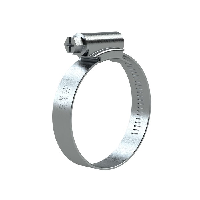 RIEGLER Worm thread hose clamp, Chrome steel 1.4016 (W2), 12.0 - 20.0 mm