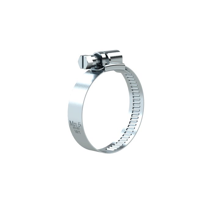 RIEGLER Schneckengew.-Schl.schelle, Stahl glanzv. (W1), 292-327 mm, 20 mm