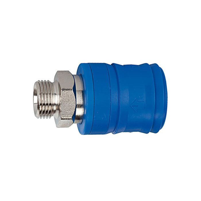 RIEGLER Safety coupling I.D. 7.4, KE type, nickel-plated brass, G 3/8 ET