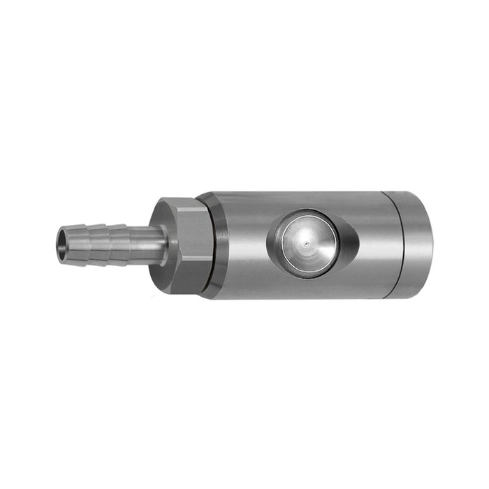 RIEGLER Pushbutton safety coupling I.D. 7.4, rotating, 1.4404, I.D. 6
