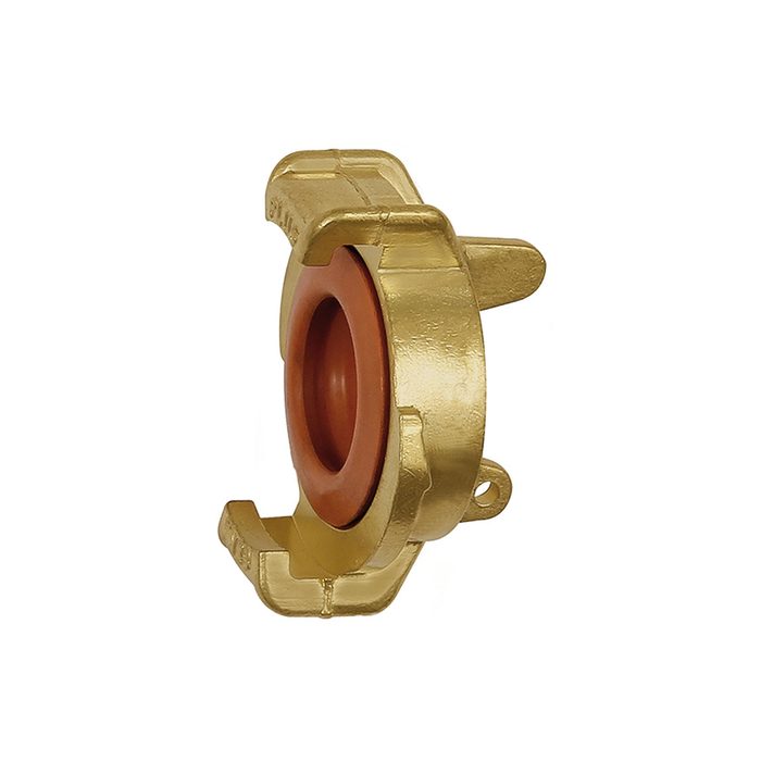 RIEGLER GEKA blind coupling, for potable water, bright brass