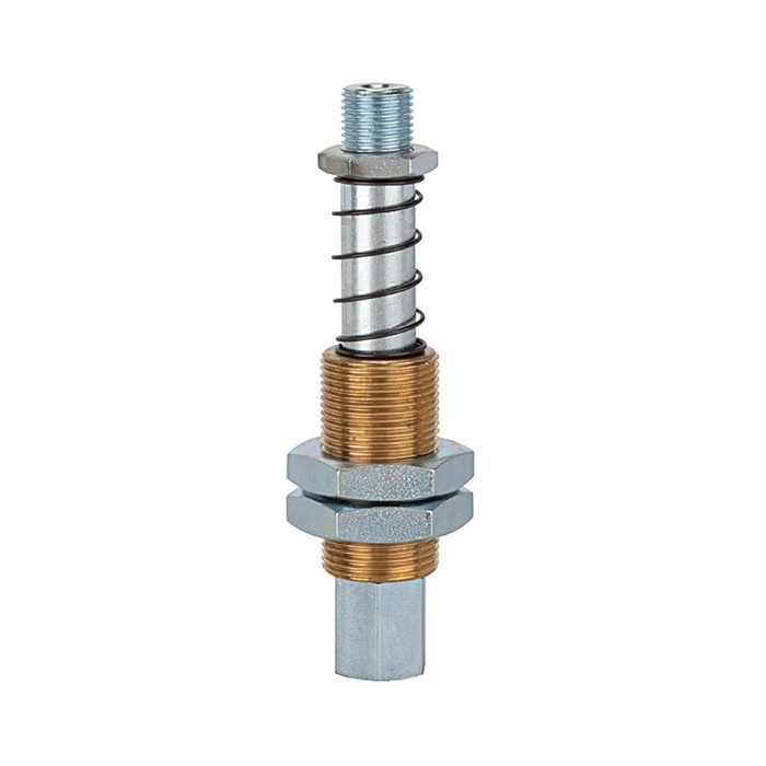 RIEGLER Spring plunger, Suction connection M3 IT, Spring travel 5 mm