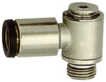 RIEGLER Push-in L-fitting »click-clock« rotating, M5 o., hose exterior Ø5
