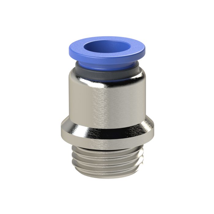 RIEGLER Gerade Steckverschraubung »Blaue Serie«, rund, G 3/8 außen Ø 8 mm