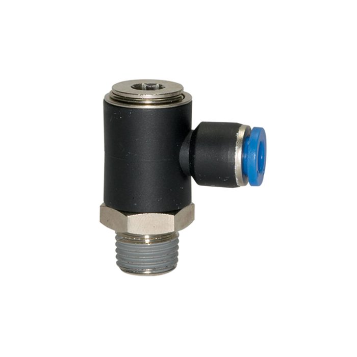 RIEGLER Push-in L-fitting »Blue Series«, rotating, R 1/2 o.