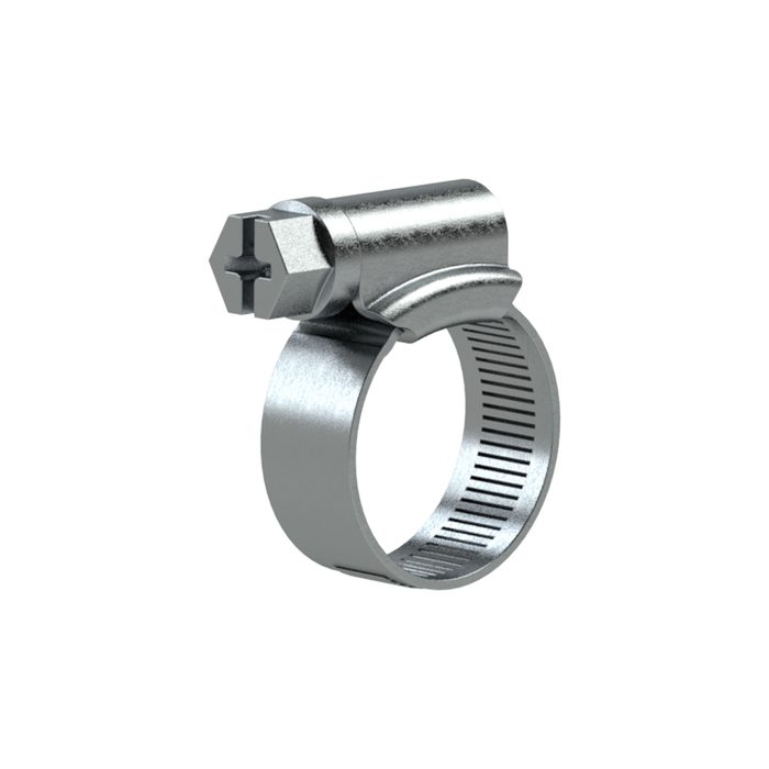 RIEGLER Worm thread - hose clamp »blow line«, Chrome steel, 12.0 - 20.0