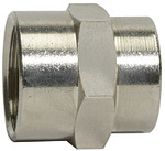 RIEGLER Muffe »value line«, M5, SW 8, Messing vernickelt