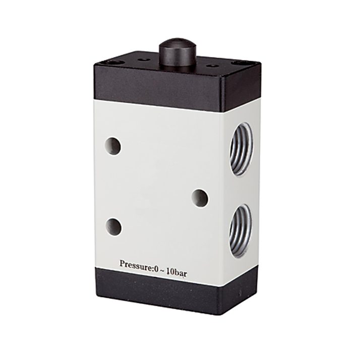 RIEGLER 3/2-way valve, Mechanically actuated, »M3«, Tappet, NC, G 1/8