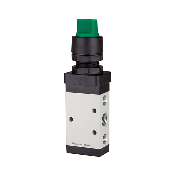 RIEGLER 5/2-way valve manual »M5« Rotating handle, monostable, G 1/8
