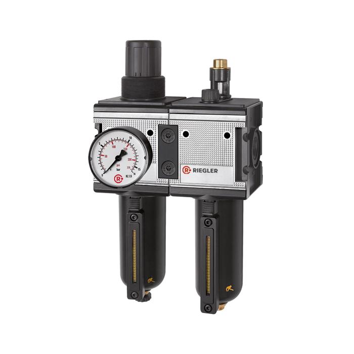 RIEGLER Wartungseinheit 2-tlg. »multifix« mit Metallbehälter, BG 4, G 1